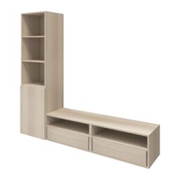 GoodHome Atomia Freestanding Matt Oak Effect Corner Tv Unit With 6 Shelves, (H)187.5Cm X (W)50Cm X (D)47Cm - thumbnail 2