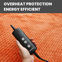 Schallen Luxury Waffle Soft Heated Warm Throw Over Blanket With Timer & 10 Heat Settings - Waffle Burnt Orange - thumbnail 2