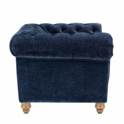Xample Allington Navy Fabric Chesterfield Armchair - Button Tufted, Pocket Coil Seat With Feather Blend, Pewter Studs & Solid Wood Frame - thumbnail 7