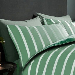 Gc Gaveno Cavailia Striped Duvet Cover Bedding Set Duck Egg Double 3Pc Linen Bedding Set - thumbnail 3