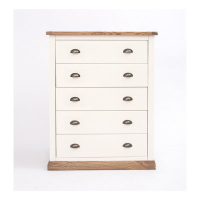 Cabinet Bits Tropea 5 Drawer Chest Of Drawers Brass Cup Handle - image 1