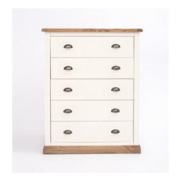 Cabinet Bits Tropea 5 Drawer Chest Of Drawers Brass Cup Handle - thumbnail 1