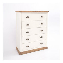 Cabinet Bits Tropea 5 Drawer Chest Of Drawers Brass Cup Handle - thumbnail 3