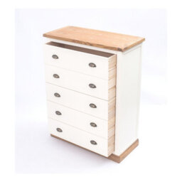 Cabinet Bits Tropea 5 Drawer Chest Of Drawers Brass Cup Handle - thumbnail 5