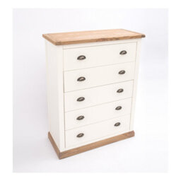 Cabinet Bits Tropea 5 Drawer Chest Of Drawers Brass Cup Handle - thumbnail 4