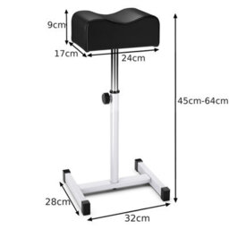 Costway Pedicure Manicure Footrest Adjustable Seat Height Nail Foot Stand W/ Soft Cushion - thumbnail 2