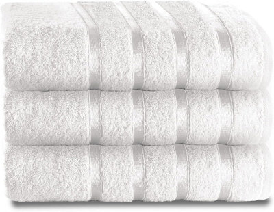 Gc Gaveno Cavailia 3 Piece Kensington Bath Sheet 80X140 White 500 Gsm Quick Dry & Water Absorbent Towel - image 1