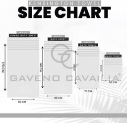 Gc Gaveno Cavailia 3 Piece Kensington Bath Sheet 80X140 White 500 Gsm Quick Dry & Water Absorbent Towel - thumbnail 3