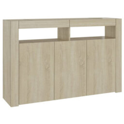 Vidaxl Sideboard With Led Lights Sonoma Oak 115.5X30X75 Cm - thumbnail 8