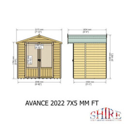 Shire 7X5 Avance Shiplap Summerhouse - thumbnail 5