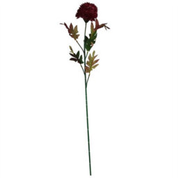 Leaf Pack Of 6 X 70Cm Large Ball Dahlia Artificial Flower Stem Pink - thumbnail 3