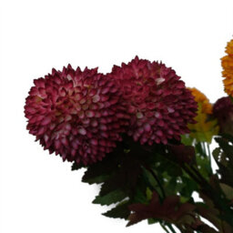 Leaf Pack Of 6 X 70Cm Large Ball Dahlia Artificial Flower Stem Pink - thumbnail 5