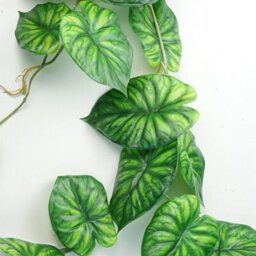 Leaf Artificial 120Cm Trailing Hanging Plant Realistic Alocasia Dragon Scale Natural Look - thumbnail 2