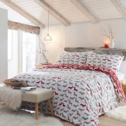 Fusion Dudley Dog Love 100% Brushed Cotton Duvet Cover Set - thumbnail 4