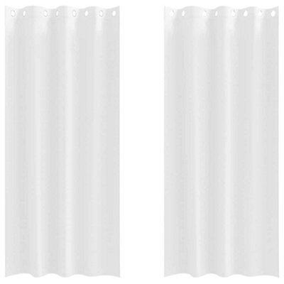 Berkfield Modern Curtains With Curtains 2 Pcs Pure White 260 X 140 Cm Polyester - image 1