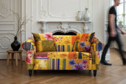Fabric Patchwork 2 Seater Multicolour Sofa - thumbnail 9
