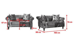 Fabric Patchwork 2 Seater Multicolour Sofa - thumbnail 6