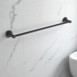 Showerdrape Modernity Black Steel Wall Mounted 7 Piece Bathroom Accessory Set - thumbnail 3