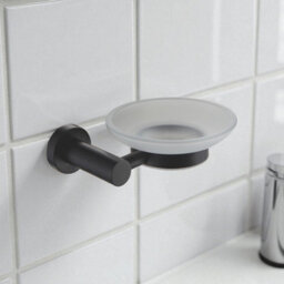 Showerdrape Modernity Black Steel Wall Mounted 7 Piece Bathroom Accessory Set - thumbnail 6