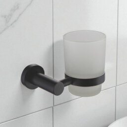 Showerdrape Modernity Black Steel Wall Mounted 7 Piece Bathroom Accessory Set - thumbnail 7