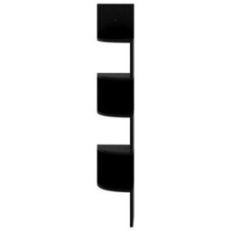 Berkfield Wall Corner Shelf High Gloss Black 19X19X123 Cm Engineered Wood - thumbnail 5