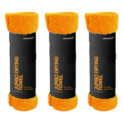 3X Mclaren Jumbo Drying Towel Microfibre Extra Large Car Drying Towel - image 1