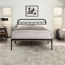 SlumberWorx Aldbury Modern Traditional Style Black Small Double Metal Bed Frame - thumbnail 2