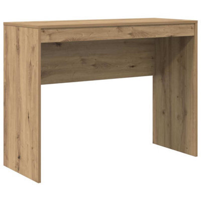 Berkfield Modern Writing Desk Artisan Oak Engineered Wood 100 X 40 X 76 Cm - image 1