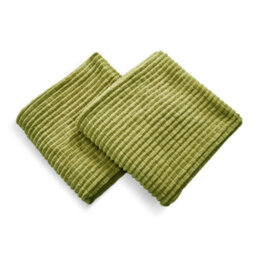 Deconovo Set Of 2 Corduroy Cushion Covers 55Cm X 55Cm, 22X22 Inches Grid Throw Pillowcases For Living Room(Citronelle, 2 Pieces) - thumbnail 2