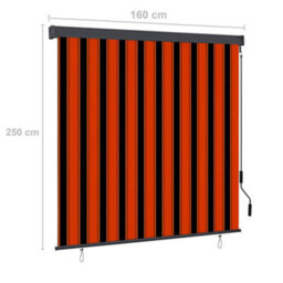 Berkfield Outdoor Roller Blind 160X250 Cm Orange And Brown - thumbnail 8