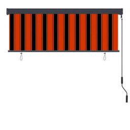 Berkfield Outdoor Roller Blind 160X250 Cm Orange And Brown - thumbnail 4