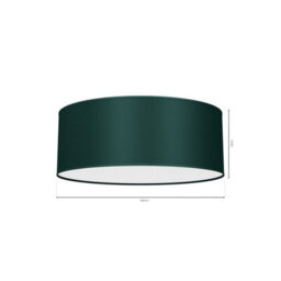 Milagro Verde Hand Made Scandi Style 40Cm Ceiling Lamp In A Rich Green Finish Holds 2Xe27 Led Bulbs - thumbnail 5