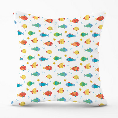 Warren Reed Designer Swimming Fish Cushions 45Cm X 45Cm - image 1