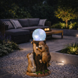 Gardenwize Solar Meerkat Colour-Changing Crackle Ball Light Multi-Colour Led Outdoor Garden Ornament - thumbnail 5