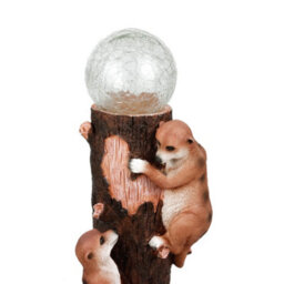 Gardenwize Solar Meerkat Colour-Changing Crackle Ball Light Multi-Colour Led Outdoor Garden Ornament - thumbnail 3