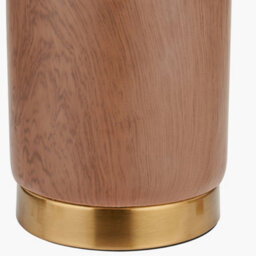 Pacific Lifestyle Set Of 2 Carrara Wood Effect Ceramic Table Lamp - thumbnail 8