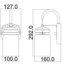 Luminosa Lighting Elstead Brinley 1 Light Wall Light Olde Bronze, E27 - thumbnail 3