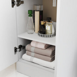 Probaty Bathrooms Vanity Unit Matte White Mdf,600X390X800mm,freestanding,detachable,2 Doors With Ceramic Thick Basin - thumbnail 6