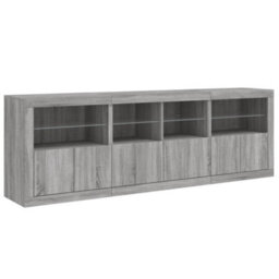 Berkfield Sideboard With Led Lights Grey Sonoma 202X37X67 Cm - thumbnail 6