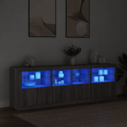 Berkfield Sideboard With Led Lights Grey Sonoma 202X37X67 Cm - thumbnail 3