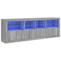 Berkfield Sideboard With Led Lights Grey Sonoma 202X37X67 Cm - thumbnail 2