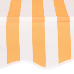 Berkfield Manual Retractable Awning 350 Cm Orange And White Stripes - thumbnail 4