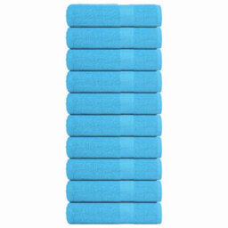Berkfield Bath Towels 10 Pcs Turquoise 100X150 Cm 360 Gsm 100% Cotton