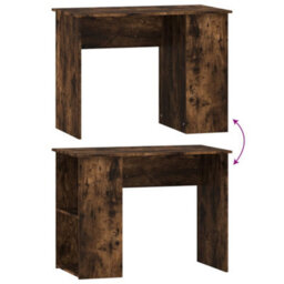 Berkfield Desk Smoked Oak 100X55X75 Cm Engineered Wood - thumbnail 6