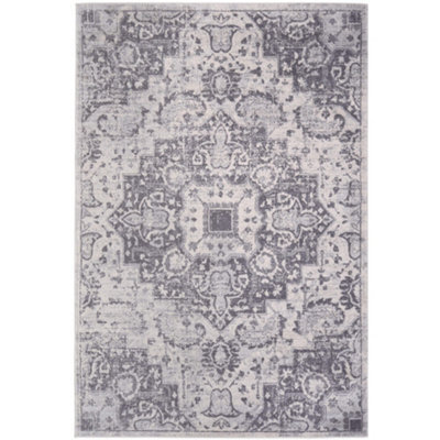 The Rugs Montana Grey Cream Oriental Area Rug And Runner Soft Durable Pet Friendly Easy To Clean Living Room Bedroom 4060 - image 1