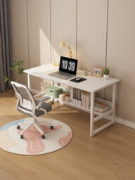Computer Office Desk For Student And Work- Desk With Shelf - Modern Computer Desks - Home Office (100X45X75Cm) - thumbnail 1