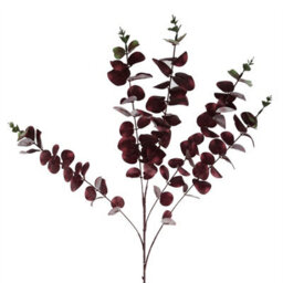 Leaf Pack Of 6 X 100Cm Artificial Eucalyptus Foliage Burgundy - thumbnail 6