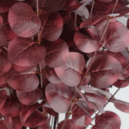 Leaf Pack Of 6 X 100Cm Artificial Eucalyptus Foliage Burgundy - thumbnail 2