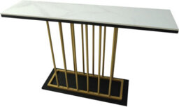 Xample Large 120Cm Sintered Stone Console Table Modern Narrow Entryway Sofa Table With Metal Frame,elegant Hallway & Living Furniture - thumbnail 2