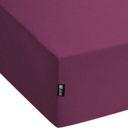 Beliani Fitted Sheet Janbu Cotton 90 X 200 Cm Burgundy - thumbnail 4
